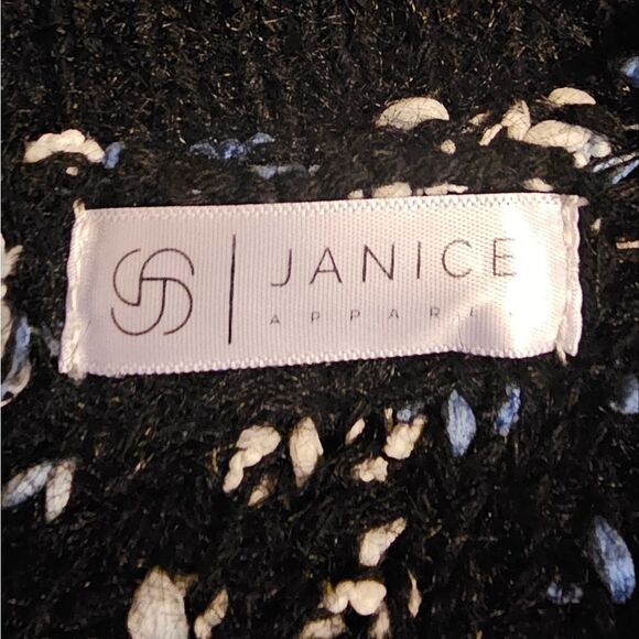 JANICE APPAREL Black Chunky Long Cardigan - One Size Fits Most - Picture 7 of 8